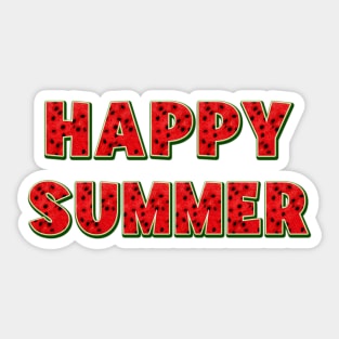 Watermelon Happy Summer Sticker